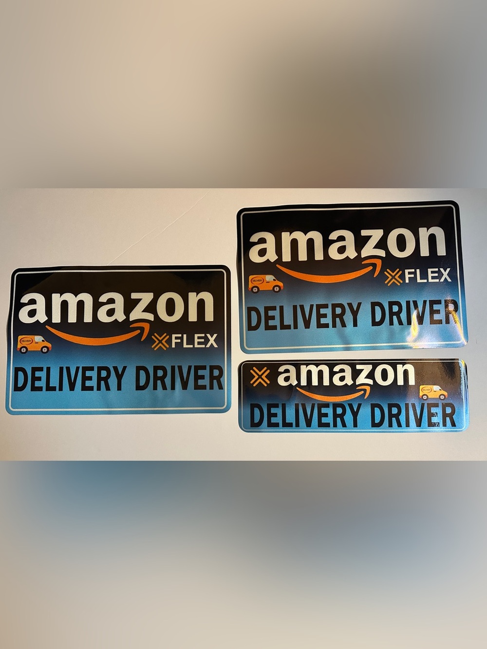 Amazon Flex Delivery Driver Magnetic Signs Blue & Black